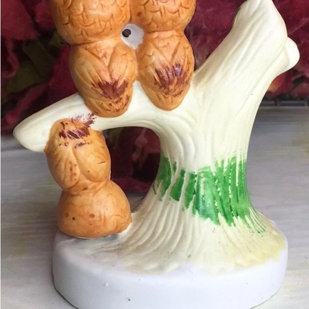 Vintage 70s No Ones Perfect Ceramic Owl Anthropomorphic Ceramic Figurine
